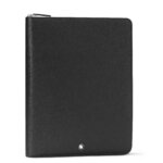 Offering a sophisticated way to keep your workday notepad safe, this dedicated holder is crafted in Saffiano-printed leather for a luxurious feel. It can comfortably accommodate an A4 pad (MB7611), complete with zipped sides for enhanced security. The Montblanc emblem details the exterior in a new larger size.