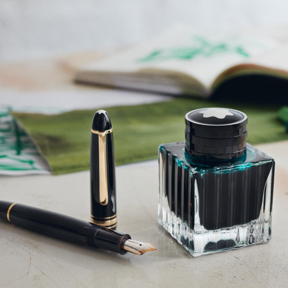 13661, ink, green, Meisterstück Gold-Coated Le Grand Fountain Pen